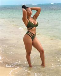 Aaleeyah Petty in a bikini