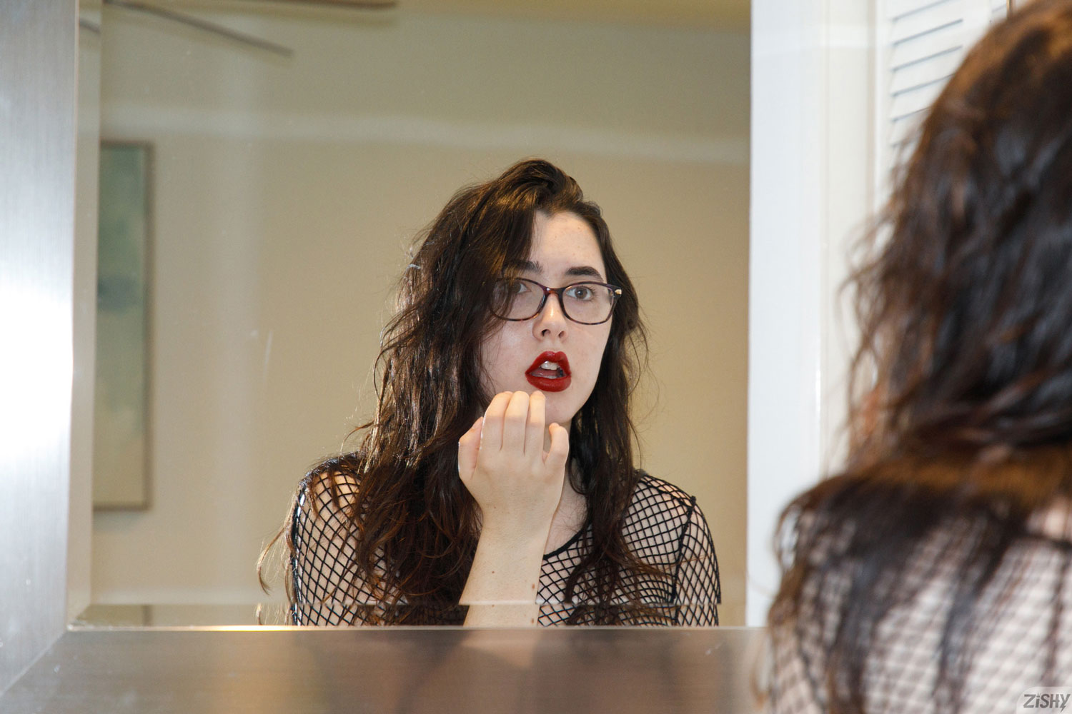 Ophelia Palantine Fishnet Top