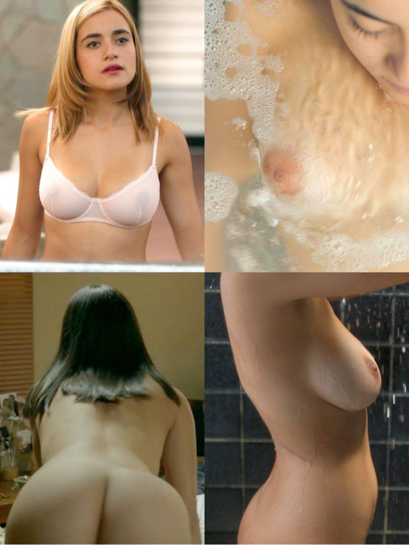 Paulina Gaitan nude photo collage showing her topless boobs and naked ass from different scenes