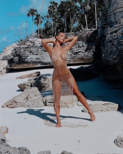 Rachel Cook on the beach