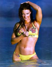 Amy Dumas in a bikini