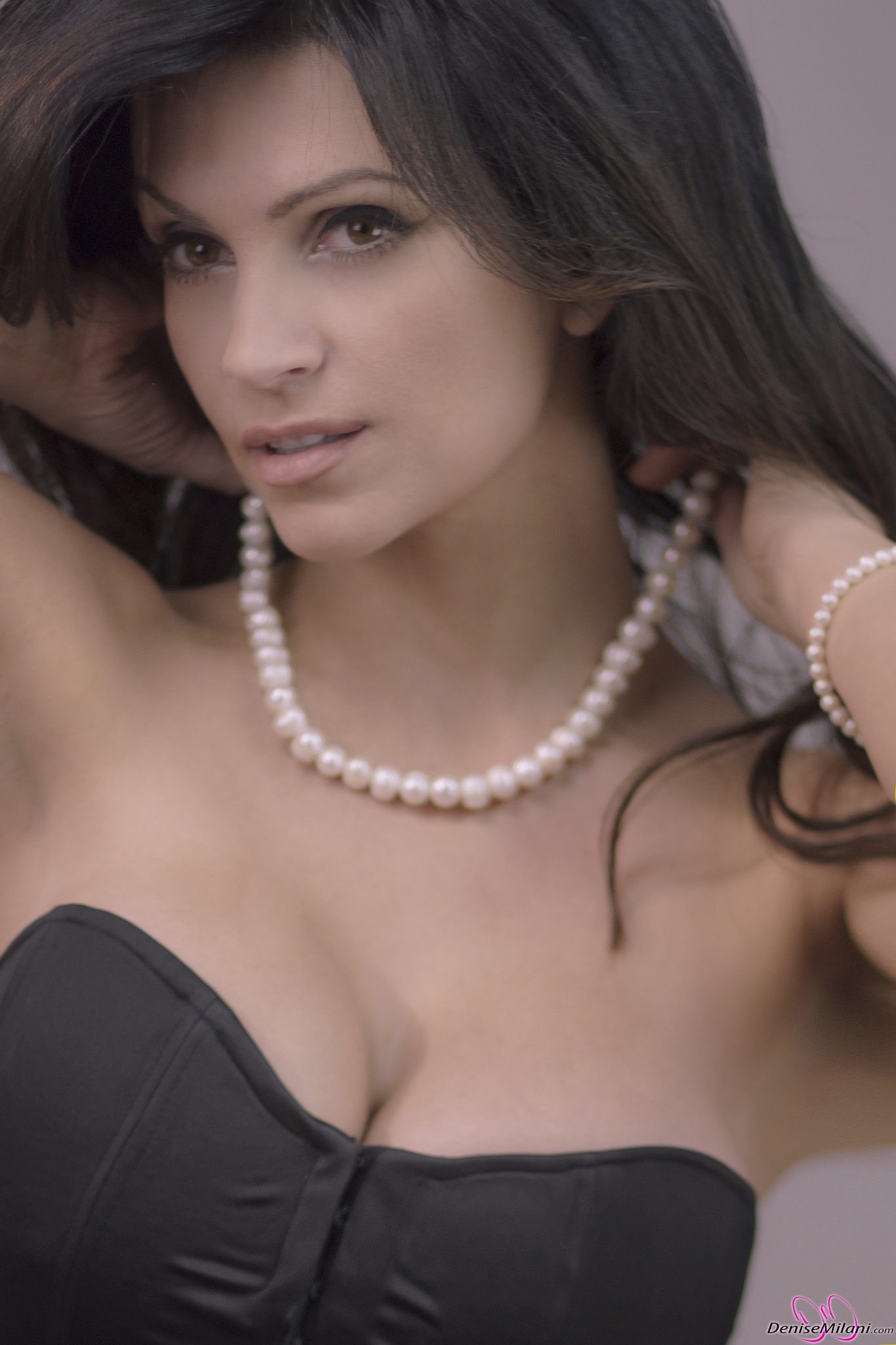 Denise Milani Photoset - Corset Pearls