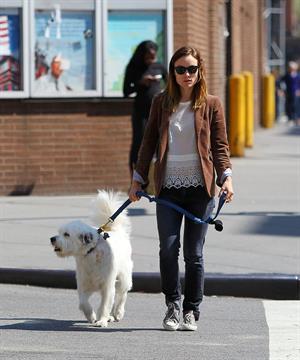 Olivia Wilde walking her dog in New York City - April 24, 2013 