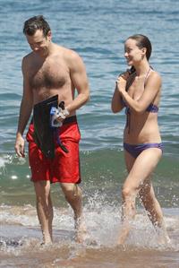 Olivia Wilde on the beach and in the water in Hawaii - May 26, 2013 