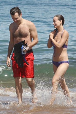 Olivia Wilde on the beach and in the water in Hawaii - May 26, 2013 