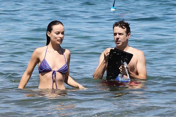 Olivia Wilde on the beach and in the water in Hawaii - May 26, 2013 