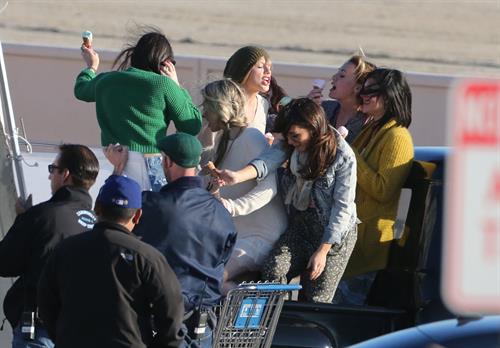 Taylor Swift Pictures Taylor Swift filming a music video in Malibu 2/11/13
