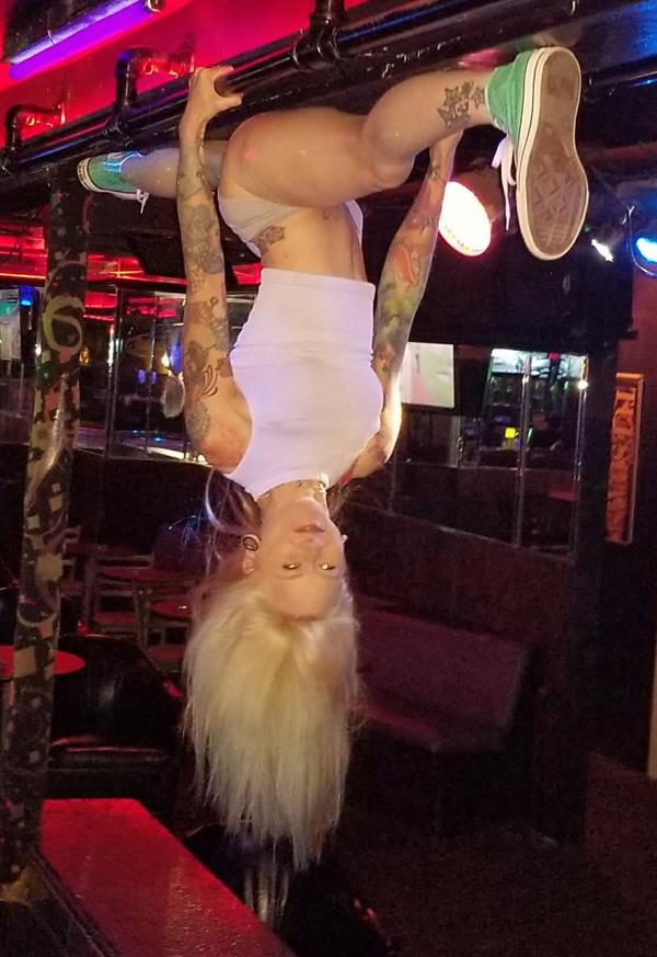 Stripper, Heather Fox, at the VUE in Hudson, FL. getting ready for some VIP action and a few blow jobs!