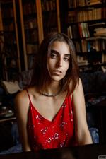 Aurora Morgenrote in a Red Dress