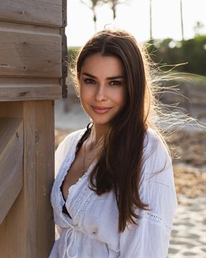 Model Sarah Mühleder, in different settings and shots