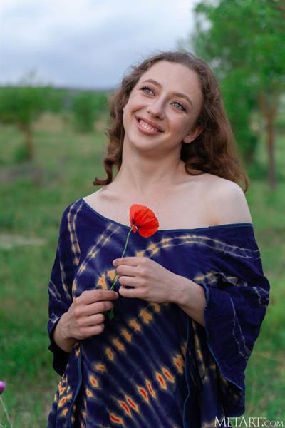 Busty Esenia Nude in Nature