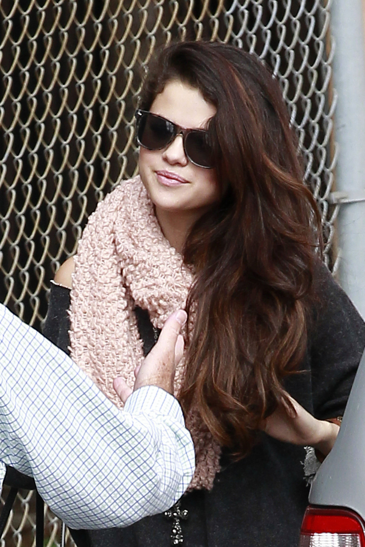 Selena Gomez arriving at a studio in LA 2/8/13 