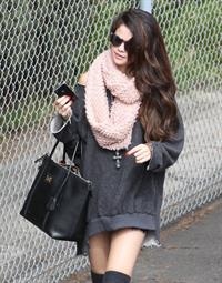 Selena Gomez arriving at a studio in LA 2/8/13 