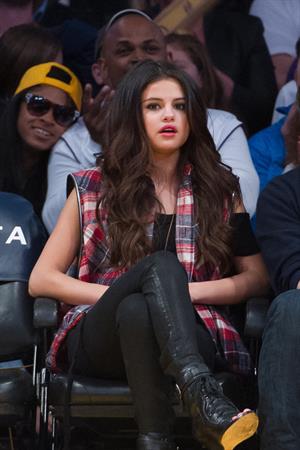Selena Gomez at Lakers vs Kings game 3/17/13 