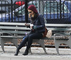 Olivia Wilde out walking her dog in New York City - February 16, 2013 