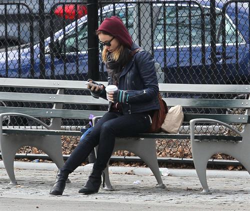 Olivia Wilde out walking her dog in New York City - February 16, 2013 