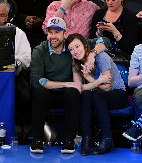 Olivia Wilde - Raptors vs Knicks game in NYC 3/23/13  