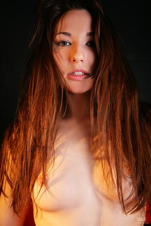 Lila Nude Pictures Lila: Red sofa