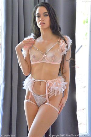 Angelina Nude Pictures Seethrough Pink