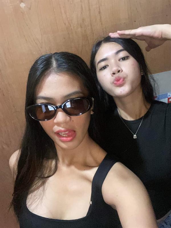 You want a double blowjob? If you can handle us, let's go. But cum on both of us. Let us feel dirty. Who you like more? Both really have big tits. But only I get a huge cock up to the shaft in my throat. 23 cm and more. Can't wait for it..