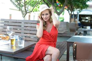 Eve FTV Nude Pictures Red Dress Cafe