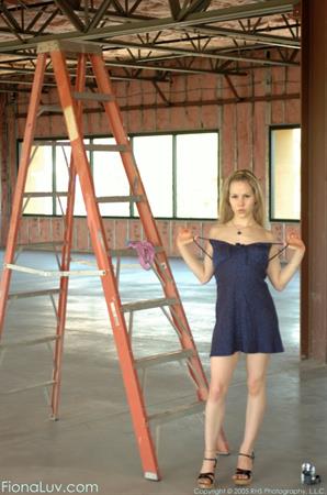 Fiona FTV Nude Pictures Fiona Luv pays naked on a ladder