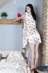 First thing in the morning is when Posy is feeling the horniest so it's no surprise to see the coed drop her robe and peel off her sheer thong so she can get busy with her hot body.