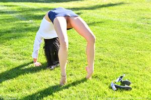 Mila-II FTV Nude Pictures Acrobatics In Public