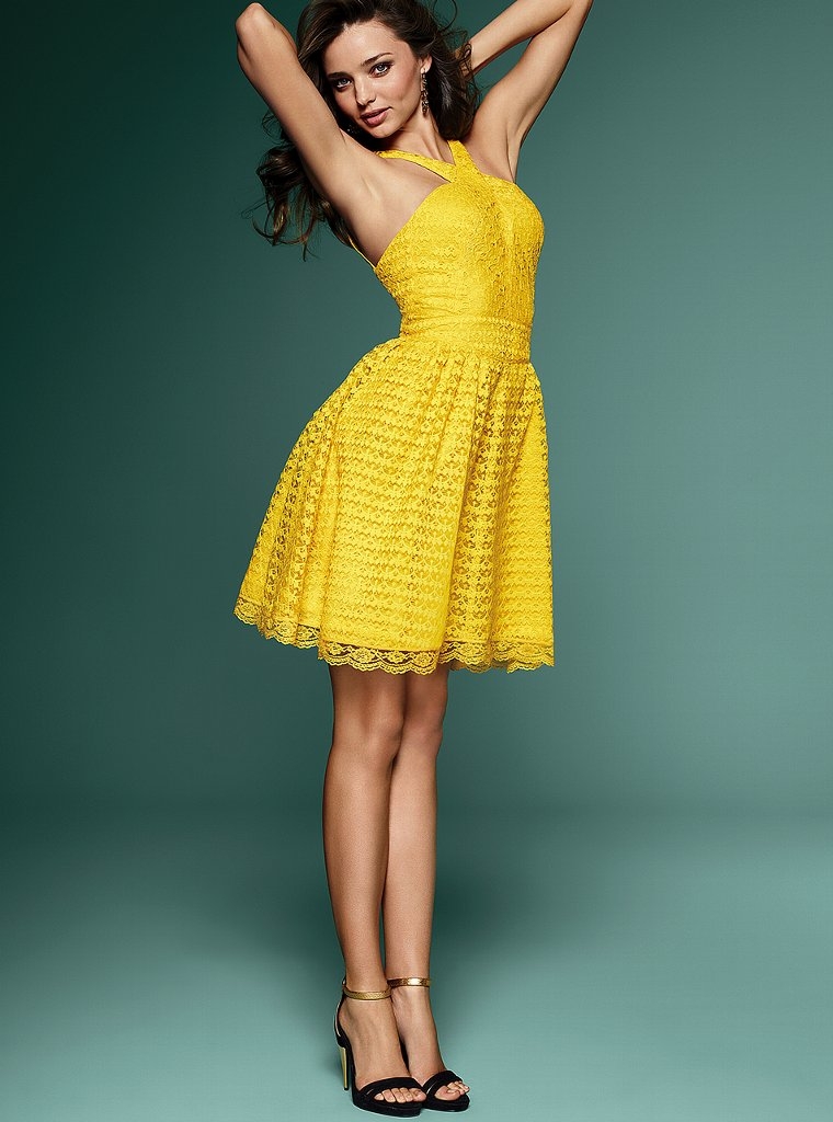 Желтое платье для девушки