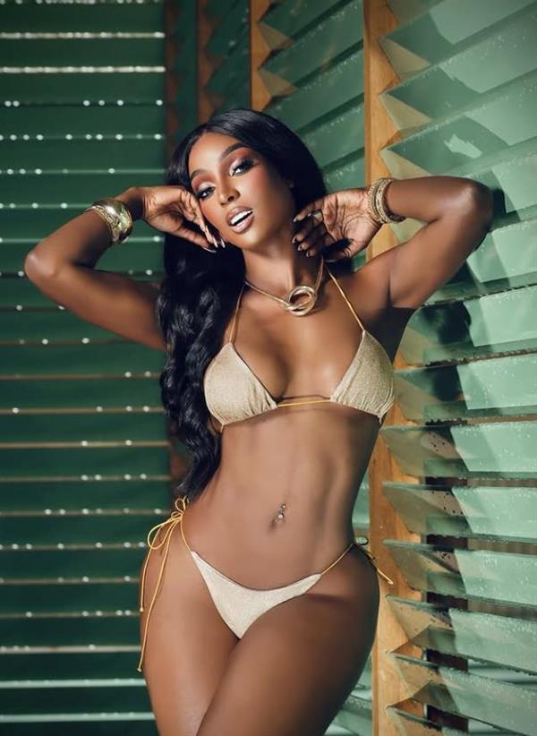 Amara La Negra in a bikini