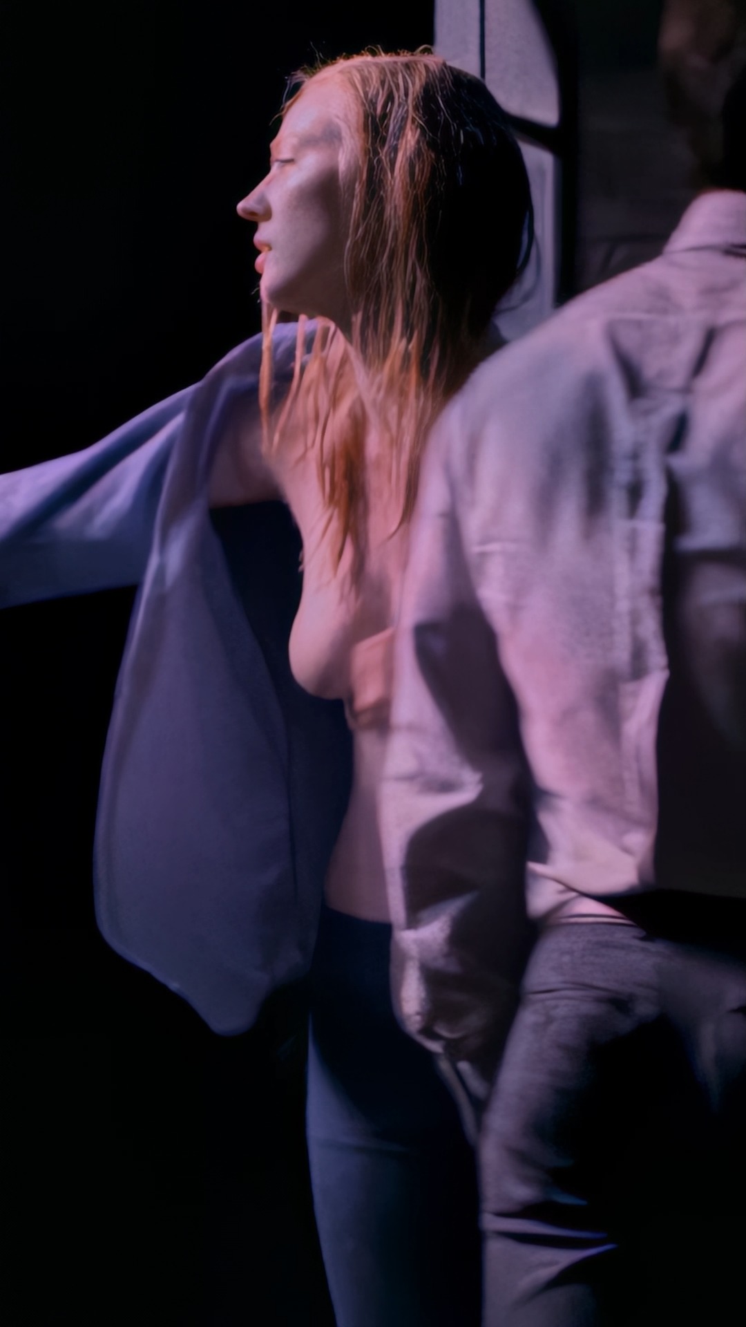 Deborah Ann Woll's right breast reveal in Daredevil S1, Episode 1, though her nipple is digitally removed or covered by a pastie