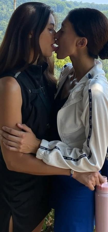 Hot Davao Capuno Sisters - Ella and Crystal kissing and touching before sucking a massive huge cock. 