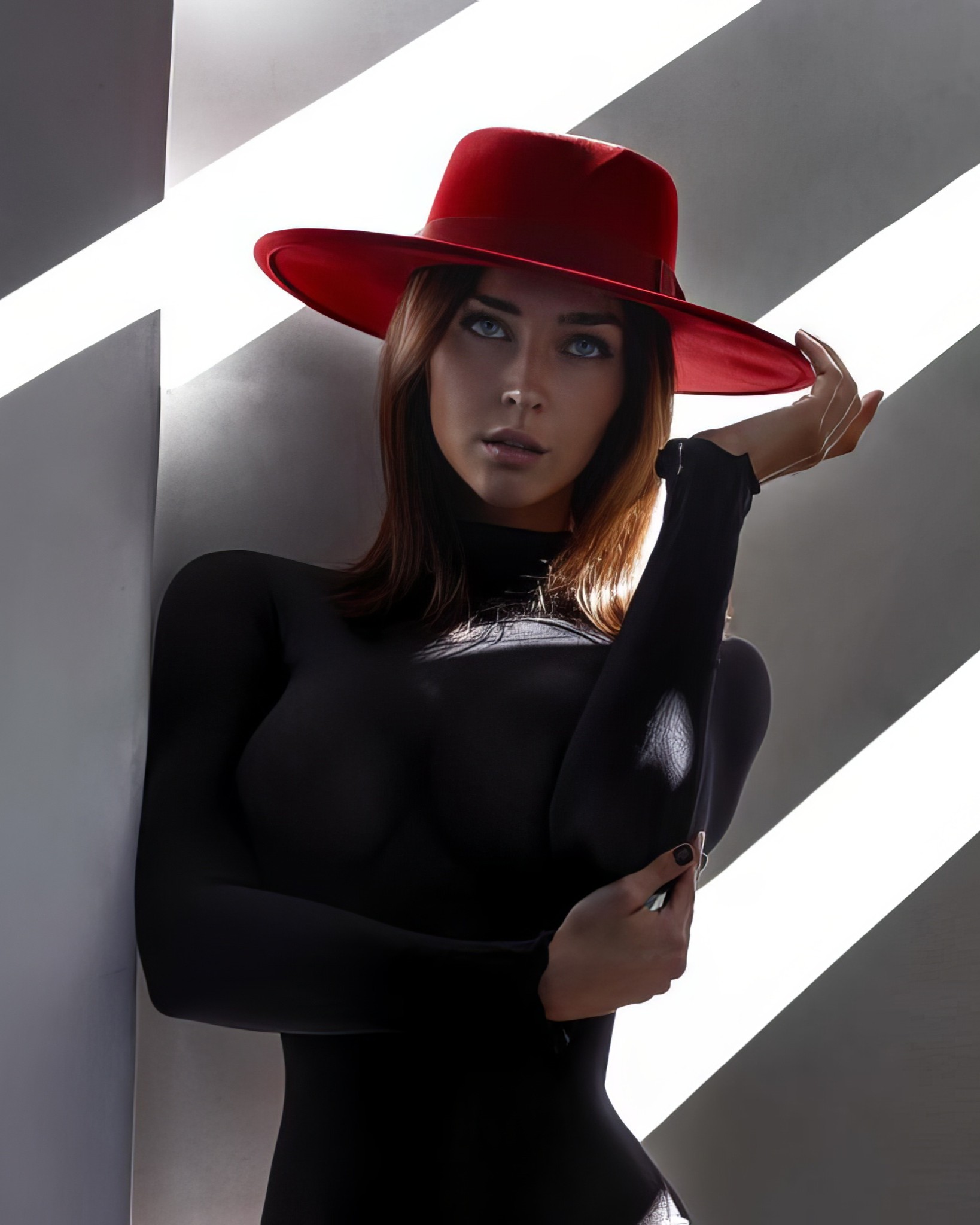 Black white and red