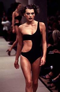 Milla Jovovich in a bikini
