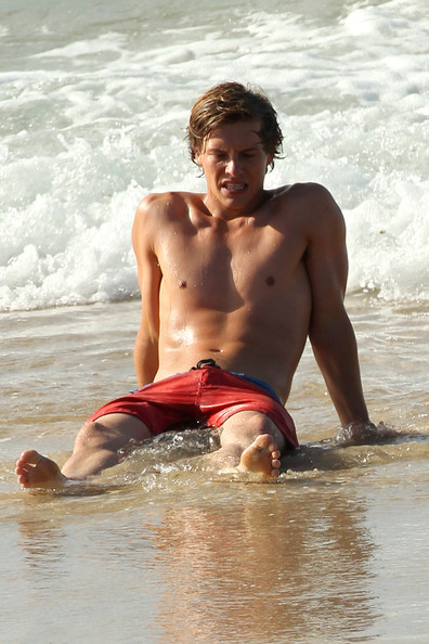 Xavier Samuel in a bikini