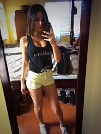 Angie Varona taking a selfie