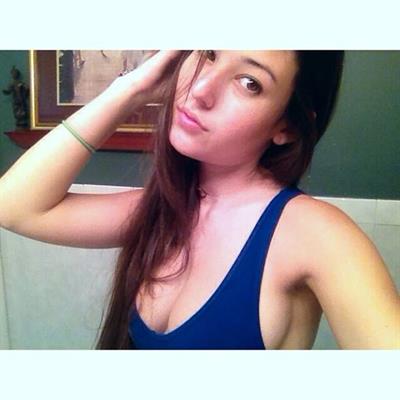 Angie Varona taking a selfie