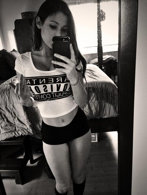 Angie Varona taking a selfie