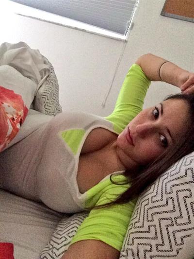 Angie Varona taking a selfie