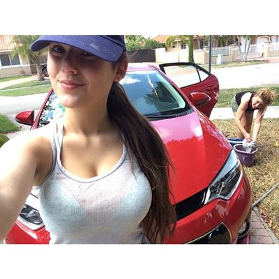 Angie Varona taking a selfie