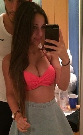 Angie Varona taking a selfie
