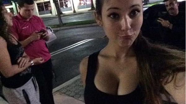 Angie Varona taking a selfie