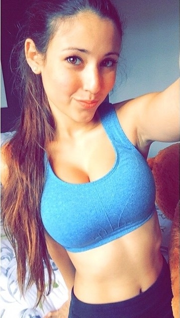 Angie Varona taking a selfie