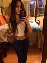 Angie Varona taking a selfie