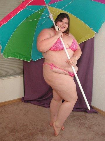 Anonymous in a bikini in lingerie