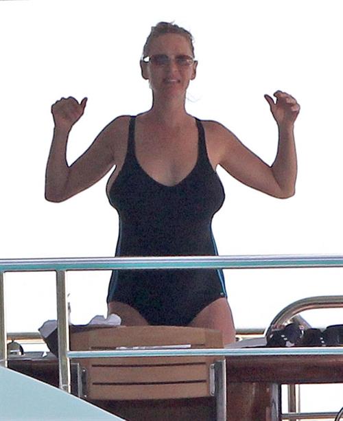 Uma Thurman in a bikini