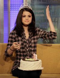 Selena Gomez celebrates her 18th birthday on Fox and Friends on July 22, 2010 