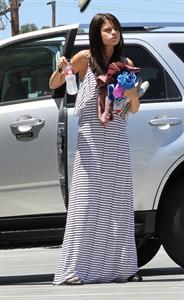Selena Gomez arrives at studio in Van Nuys on July 18, 2011 