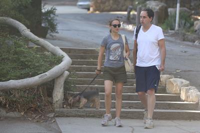 Natalie Portman – walking her dog in LA 8/16/13  