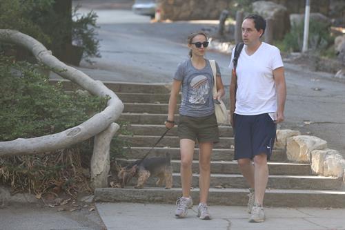 Natalie Portman – walking her dog in LA 8/16/13  